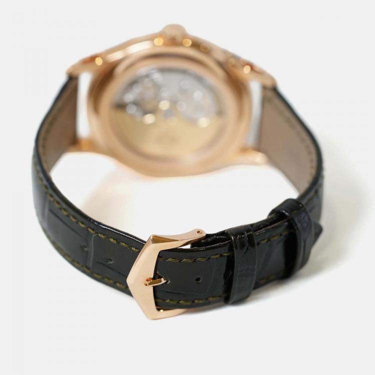 Pre Owned Patek Philippe Complications Annual Calendar 5205R-011 Automatic Olive Green 18K Rose Gold Men’s Wristwatch 40 mm