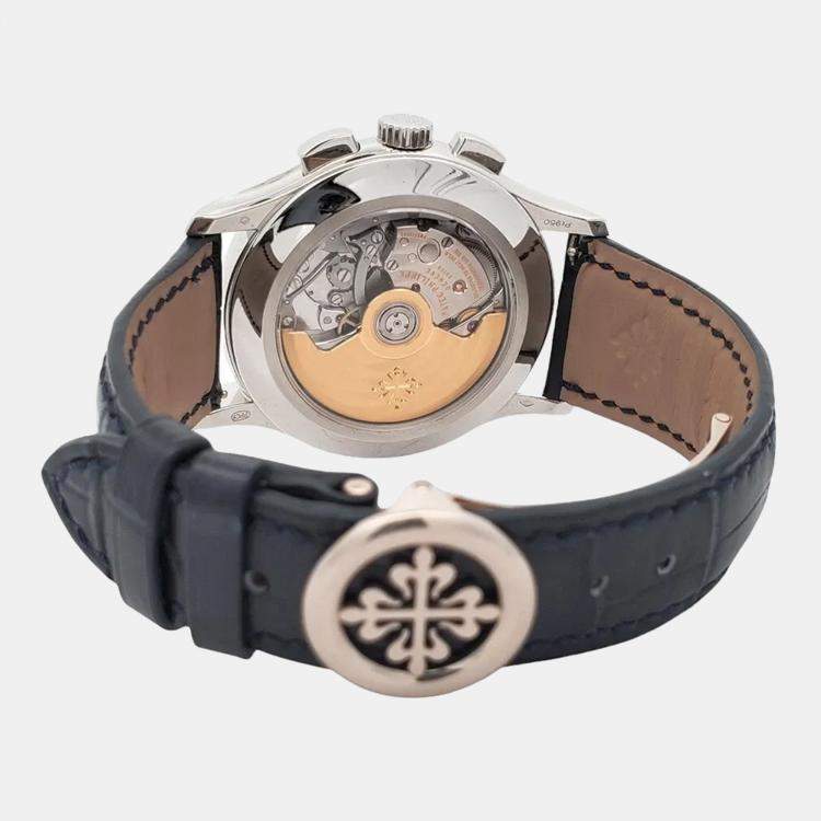 Pre Owned Patek Philippe Complications 5905P Automatic Blue Platinum Men’s Wristwatch 42 mm