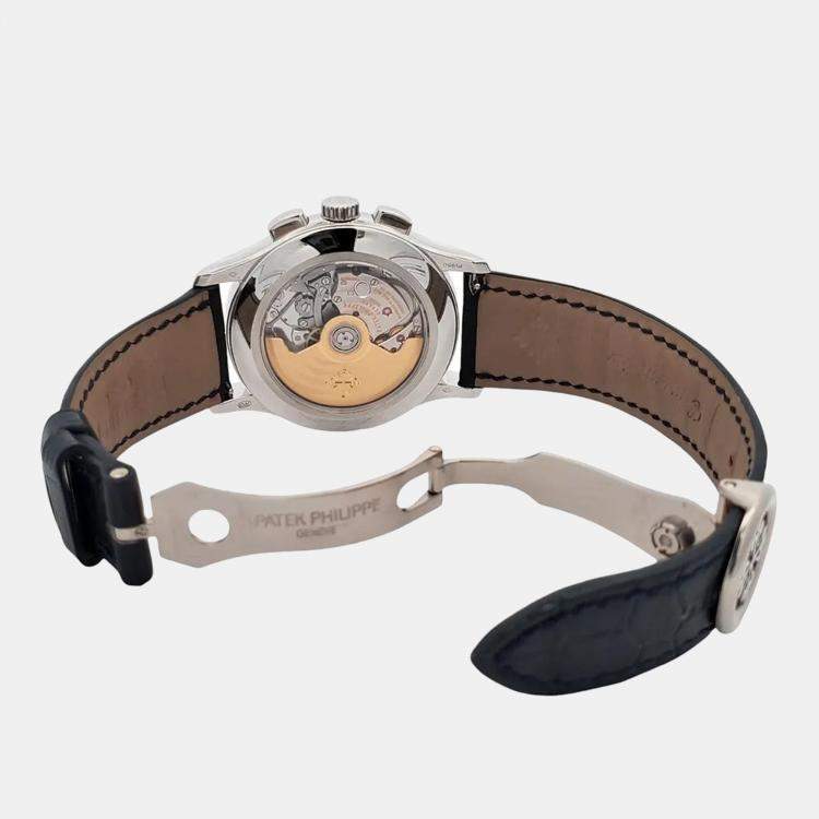 Pre Owned Patek Philippe Complications 5905P Automatic Blue Platinum Men’s Wristwatch 42 mm