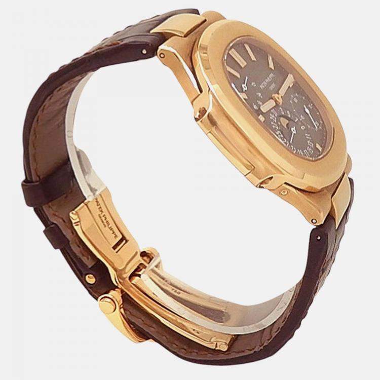 Pre Owned Patek Philippe Nautilus 5712R-001 Automatic Brown 18K Rose Gold Men’s Wristwatch 40 mm