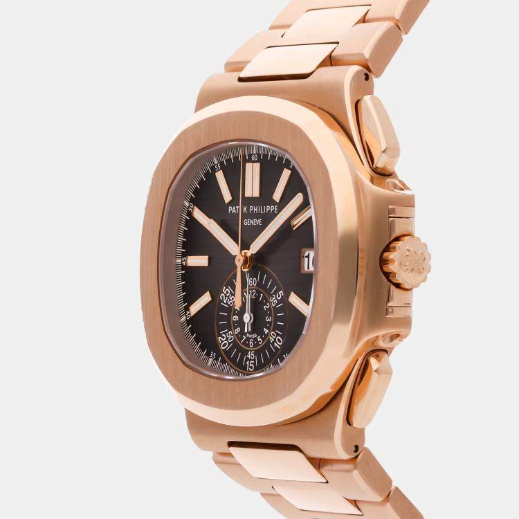 Pre Owned ساعة يد رجالية باتيك فيليب نوتيلوس كرونوغراف 5980/1R-001 40.5 مم مستعملة