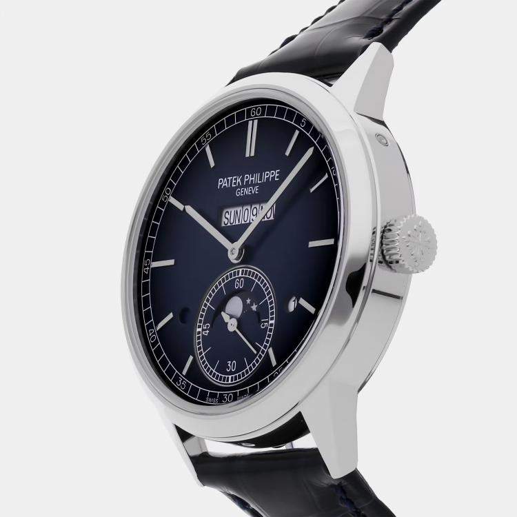 Pre Owned باتيك فيليب جراند كومبليكاشنز إن لاين بيربيتشوال كاليندر 5236P-001 أوتوماتيك 41 ملم مملوكة من قبل