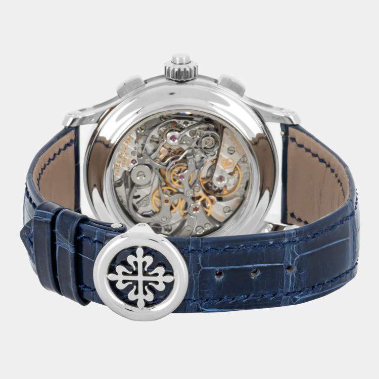 مملوكة مسبقًا ساعة يد رجالية باتيك فيليب 5370P-011 غراند كومبليكيشن كرونوغراف مستعملة 41 مم