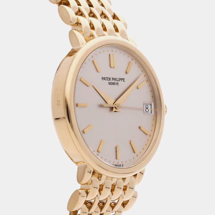 مملوكة مسبقًا باتيك فيليب كالاترافا 3998/1J مستعمل مسبقاً