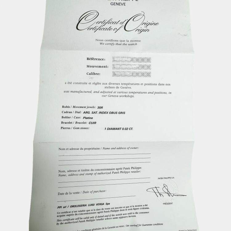 Pre Owned Pre-Owned Patek Philippe Grand Complication Perpetual Calendar with Retrograde Date 5496P-001 Silver Automatic Platinum Men's Wristwatch 39 MM