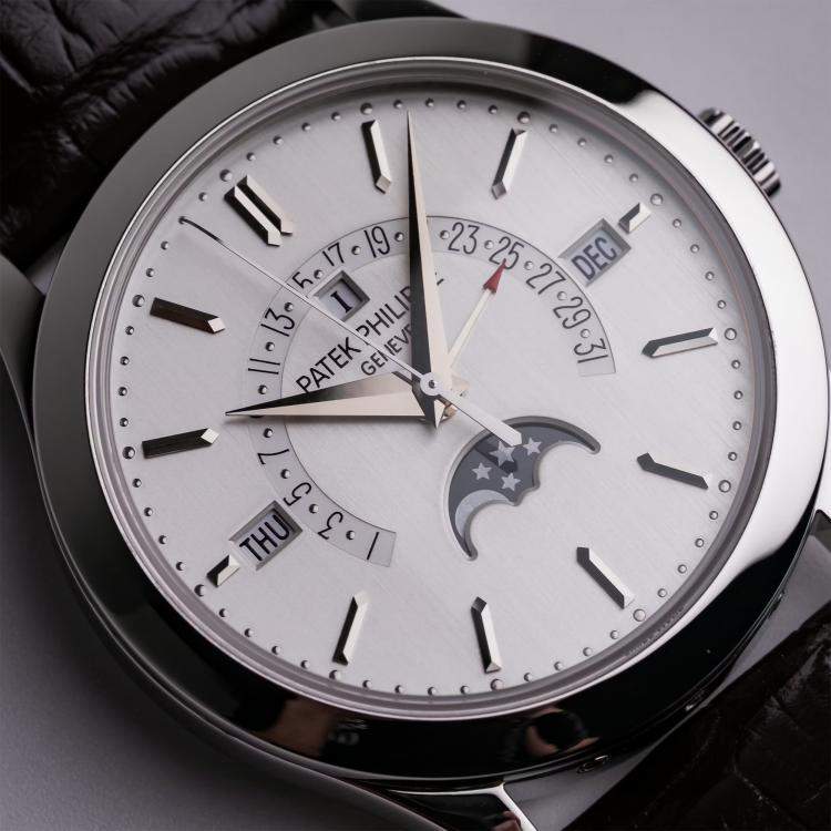 Pre Owned Pre-Owned Patek Philippe Grand Complication Perpetual Calendar with Retrograde Date 5496P-001 Silver Automatic Platinum Men's Wristwatch 39 MM