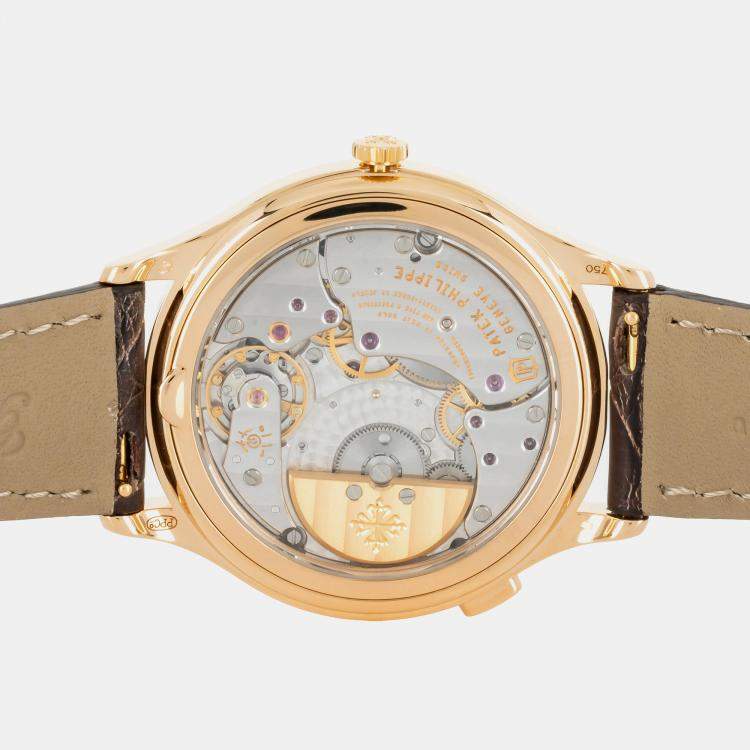 Pre Owned Pre-Owned Patek Philippe Complications World Time 7130R-013 Silver Automatic 18k Rose Gold Men's Wristwatch 36 MM