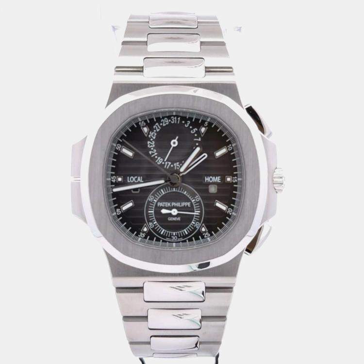 Pre Owned Patek Philippe Nautilus 5990/1A-001 Grey Stainless Steel Automatic Men Wristwatch 40.5mm