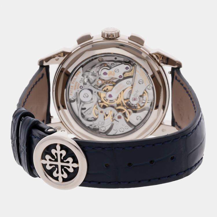Pre Owned Patek Philippe Grand Complications 5270G-014 Manual Winding Blue 18k White Gold Men’s Wristwatch 41mm