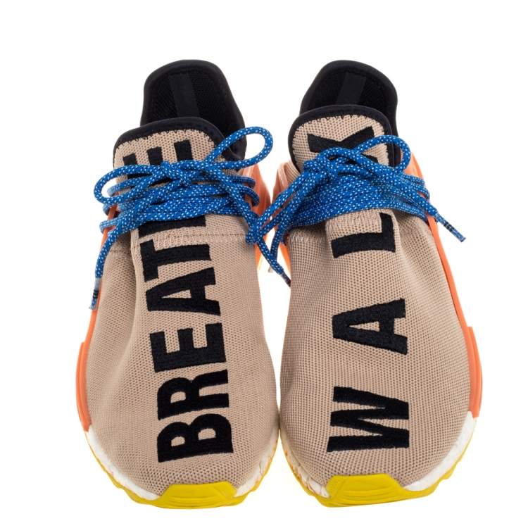 Pre Owned Pharrell Williams x adidas Beige Fabric Human Body NMD Sneakers Size 40 2/3