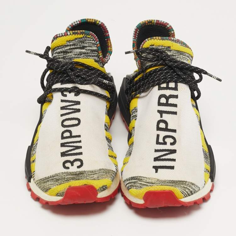 Pre Owned Pharrell Williams x Adidas NMD Size 46.5 Multicolor Knit Fabric Sneakers
