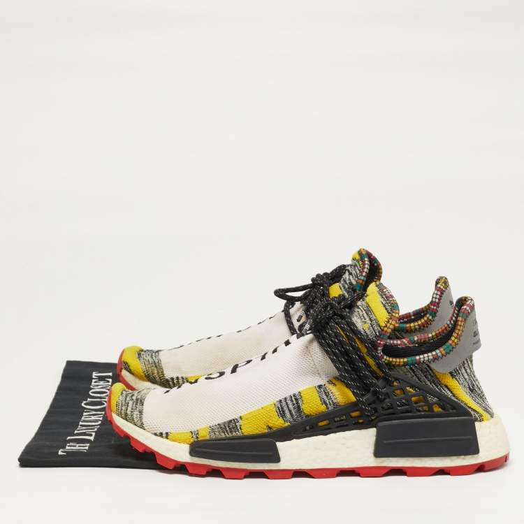 Pre Owned Pharrell Williams x Adidas NMD Size 46.5 Multicolor Knit Fabric Sneakers