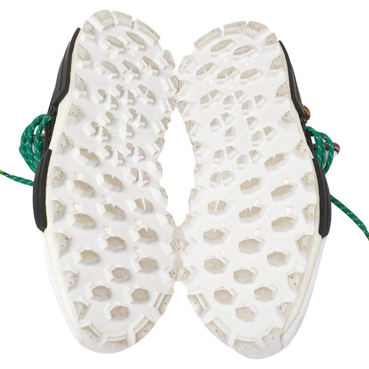 Pre Owned Pharrell Williams x Adidas White Fabric Human Body NMD Sneakers Size 44