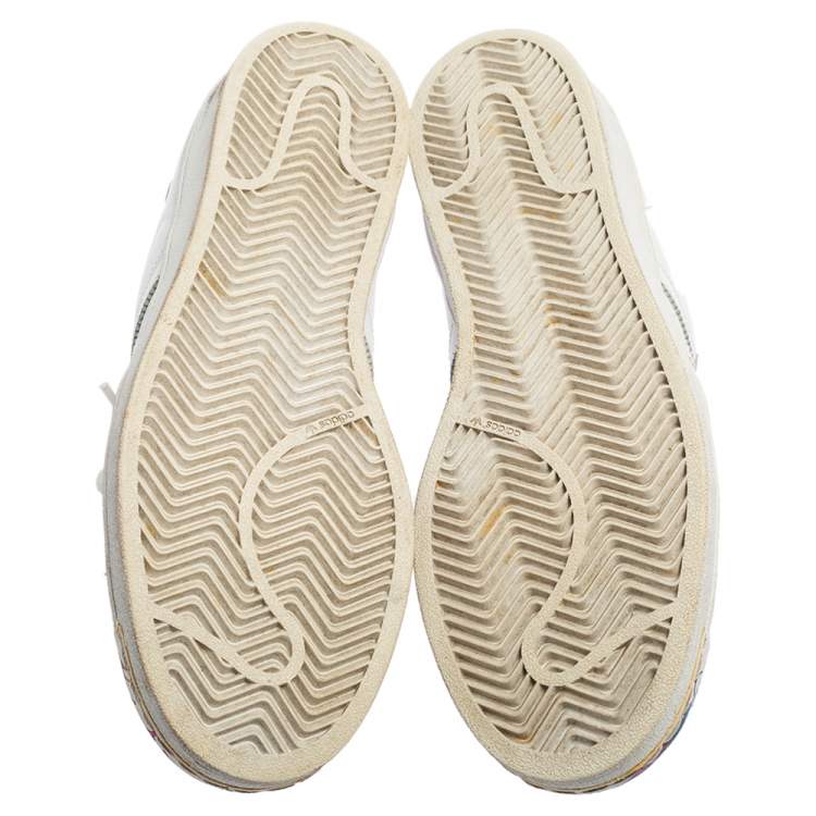 Pre Owned Adidas Pharrell Williams White Leather Pharell Supershell Super Low Top Sneakers Size 42.5 