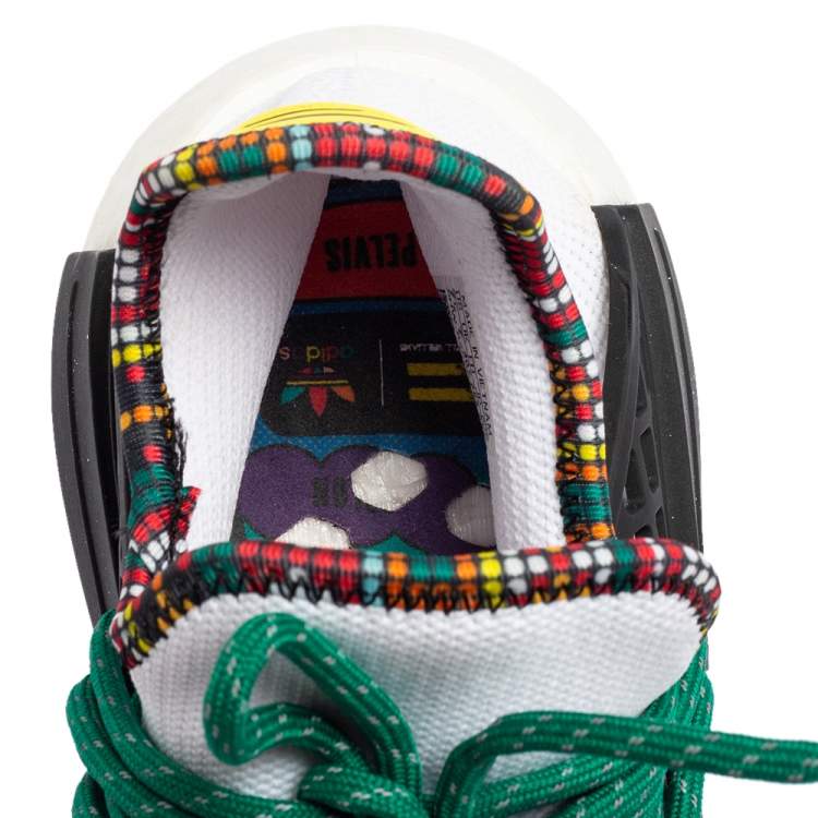 Pre Owned Pharrell Williams x Adidas White Fabric Human Body NMD Sneakers Size 40 2/3