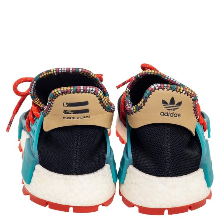 Pre Owned Pharrell Williams x adidas Black Fabric Human Body NMD Sneakers Size 42