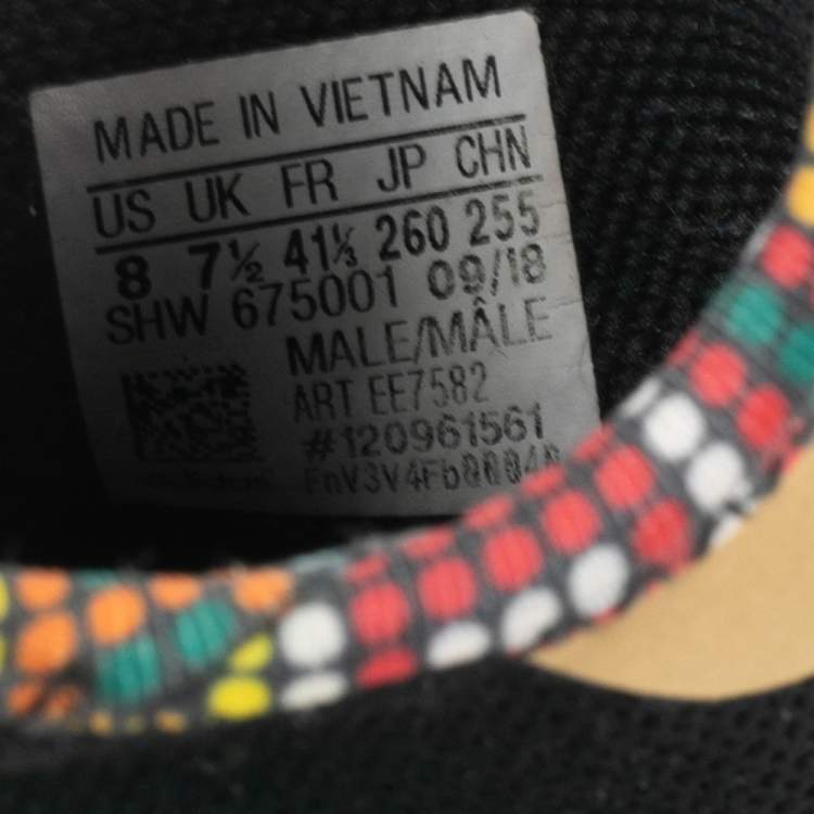 Pre Owned Pharrell Williams x Adidas Black Fabric Human Body NMD Sneakers Size 41 1/3
