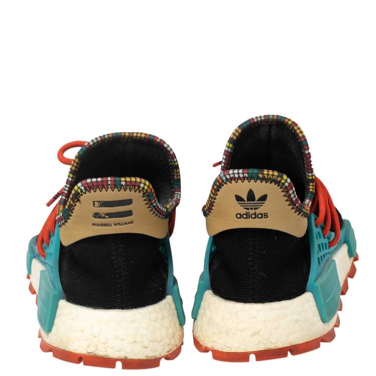 Pre Owned Pharrell Williams x Adidas Black Fabric Human Body NMD Sneakers Size 41 1/3