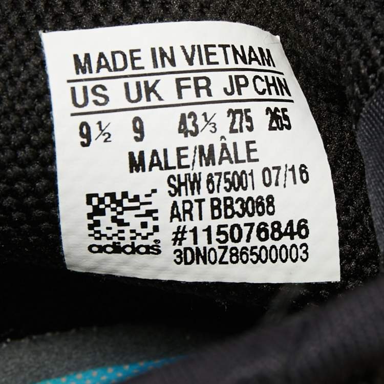 Pre Owned Pharrell Williams x Adidas Black Fabric Human Body NMD Sneakers Size 43 1/3