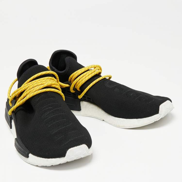 Pre Owned Pharrell Williams x Adidas Black Fabric Human Body NMD Sneakers Size 43 1/3