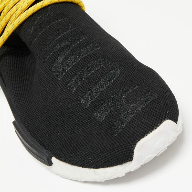 Pre Owned Pharrell Williams x Adidas Black Fabric Human Body NMD Sneakers Size 43 1/3