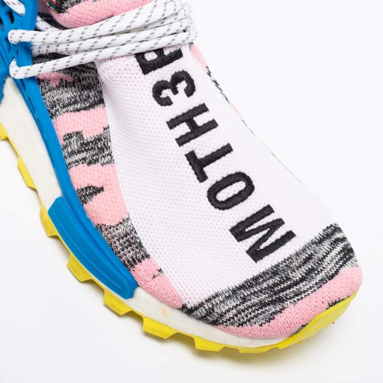 Pre Owned Pharrell Williams x Adidas Multicolor Fabric Solar HU NMD Solar Pack - M0TH3R Sneakers Size 41 1/3