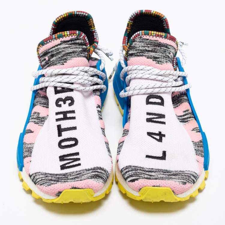 Pre Owned Pharrell Williams x Adidas Multicolor Fabric Solar HU NMD Solar Pack - M0TH3R Sneakers Size 41 1/3