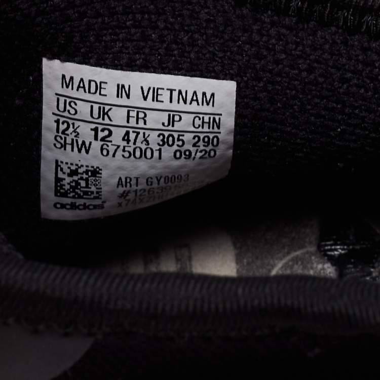 Pre Owned Adidas x Pharrell Williams Black Knit Fabric HU NMD Sneakers Size 47 1/3