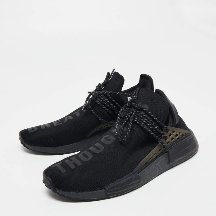 Adidas x Pharrell Williams Black Knit Fabric Breathe Panelled Low-Top  Sneakers Size 44 Pharrell Williams