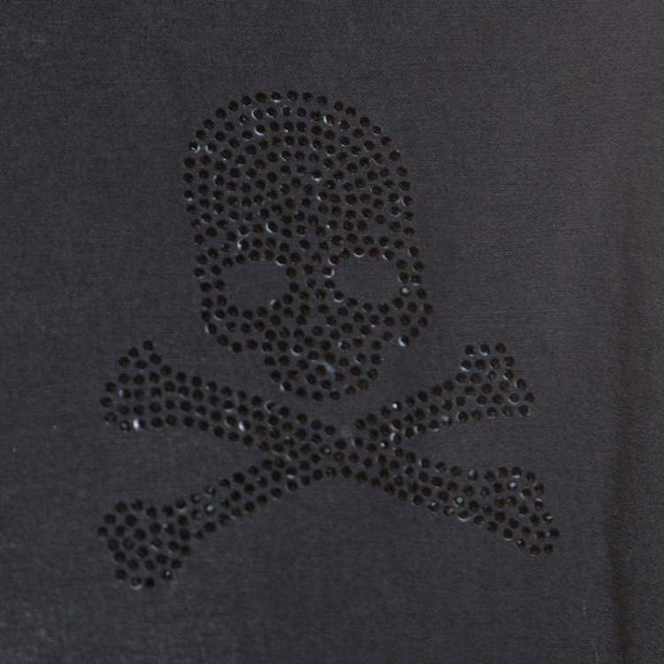 Pre Owned Philipp Plein Black Embellished Cotton Platinum Cut Shirt 5XL