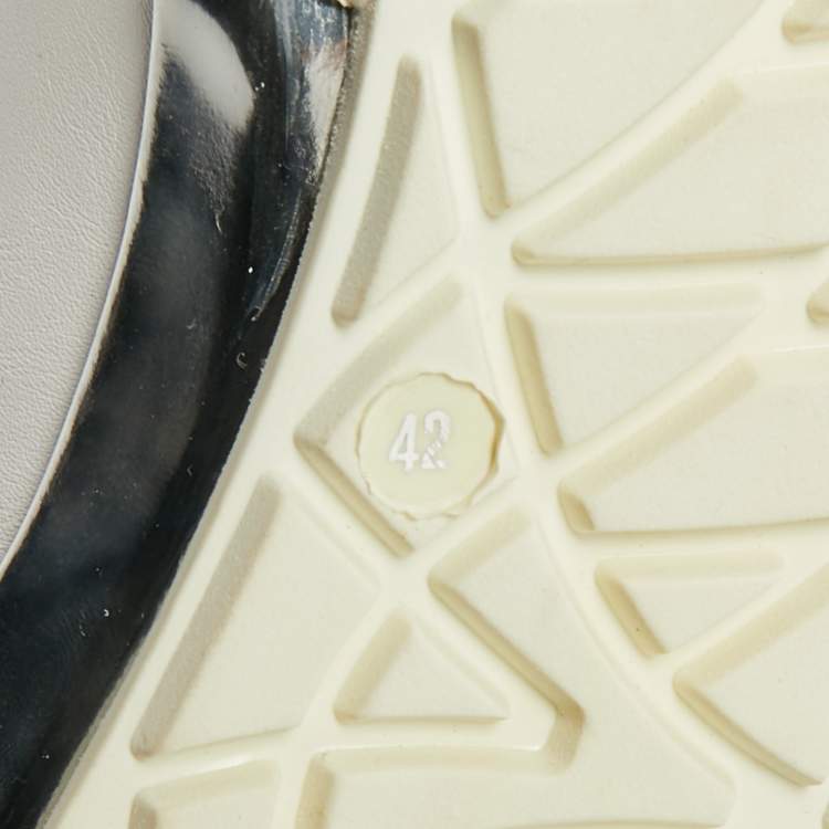 Pre Owned Philipp Plein Size 42 White Leather Lace Up Sneakers