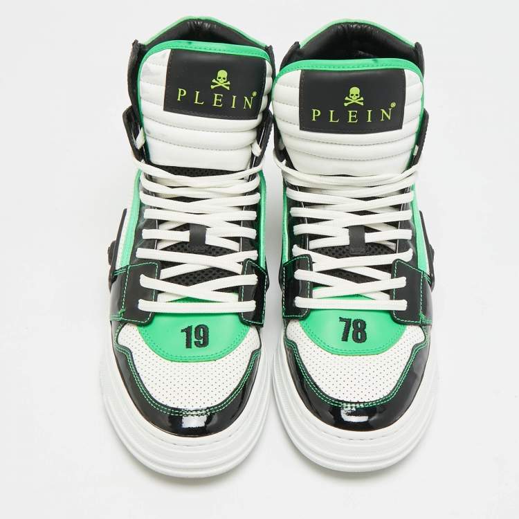 Pre Owned حذاء رياضي فيليب بلين من أعلى جلد ثلاثي الألوان وبراءات اختراع مقاس 40