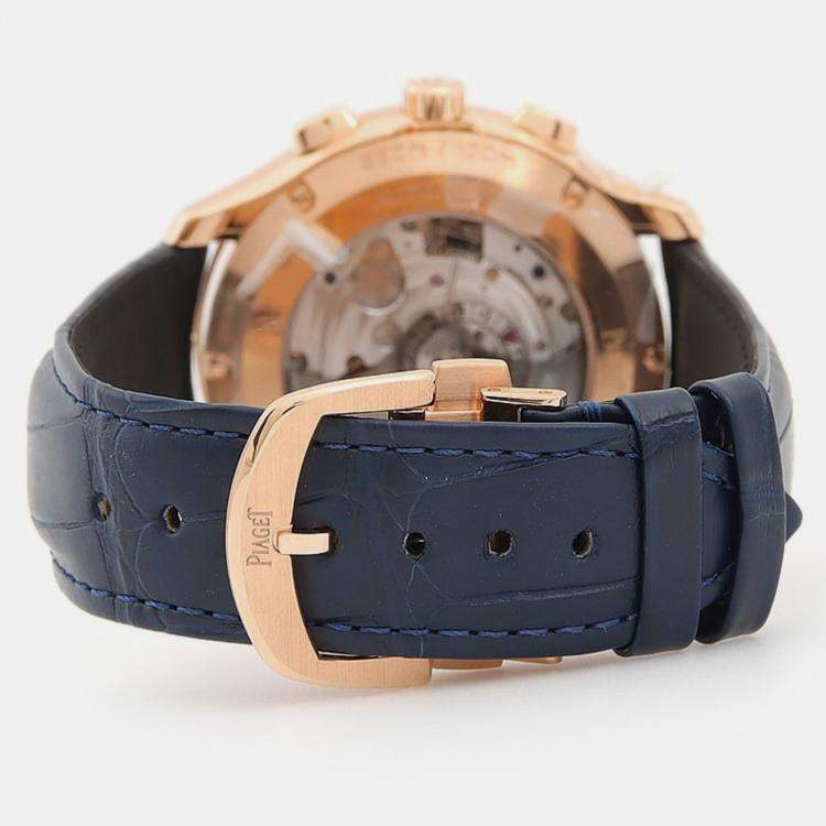 Pre Owned Piaget Polo G0A43011 Automatic Chronograph Rose Gold Men's Wristwatch 42.5mm