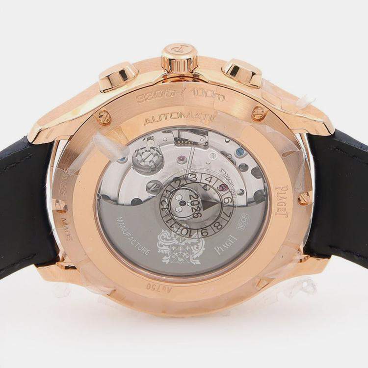 Pre Owned Piaget Polo G0A43011 Automatic Chronograph Rose Gold Men's Wristwatch 42.5mm