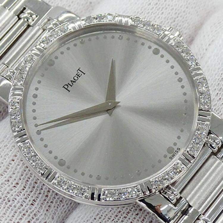 Piaget Silver 18k White Gold Dancer 84024K81 Quartz Men s