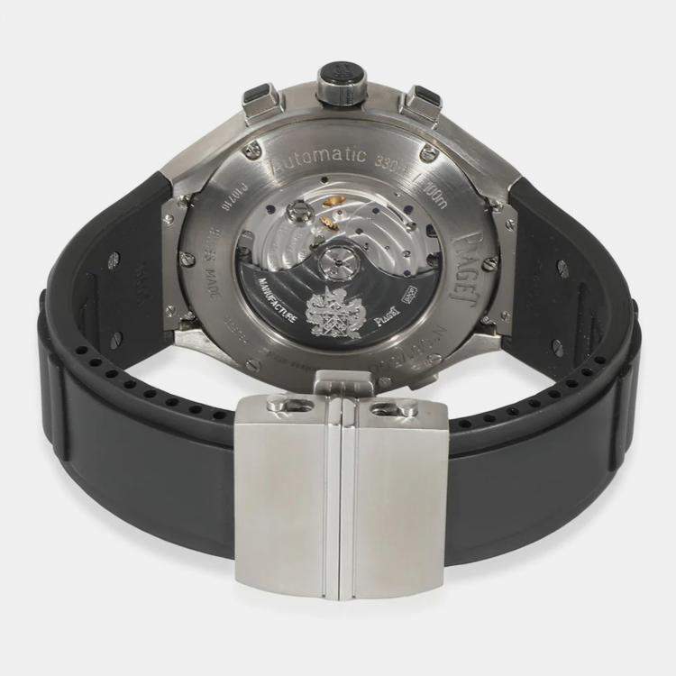 Pre Owned Piaget Black Stainless Steel Titanium Polo FortyFive GOA34002 Automatic Men's Wristwatch 45 mm