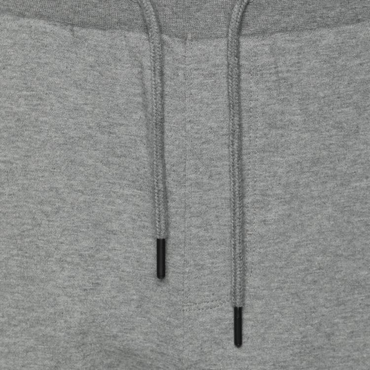 Pre Owned Plein Grey Jersey Logo Print Jogger Pants L