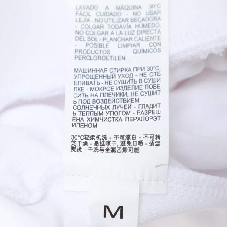 Pre Owned Plein Sport White Jersey Logo Printed Short M