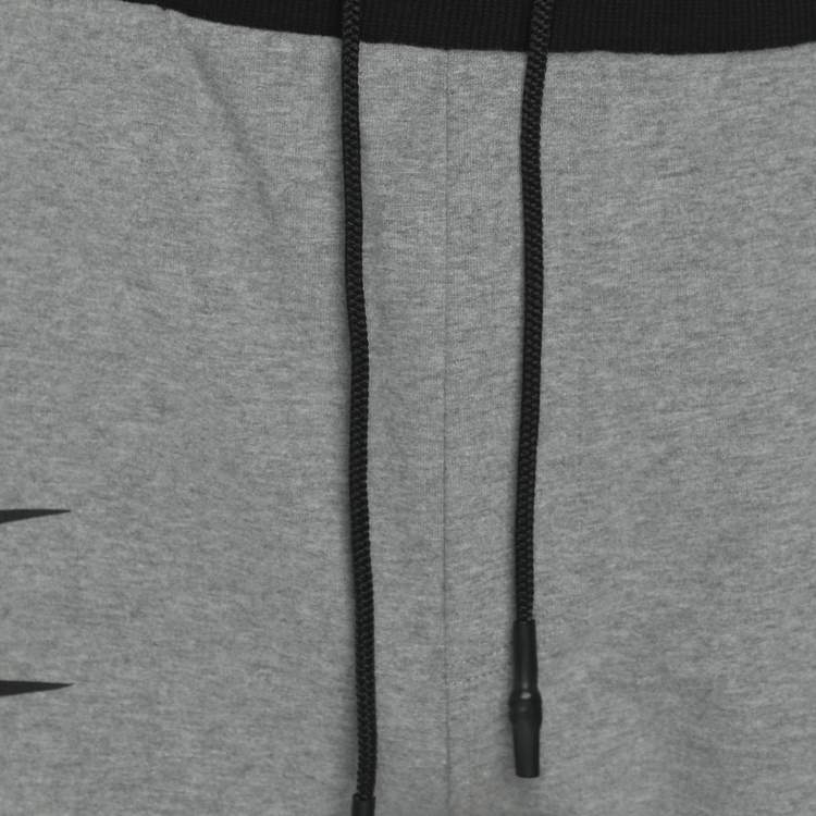 Pre Owned Plein Sport Grey/Black Jersey Logo Print Joggers XL