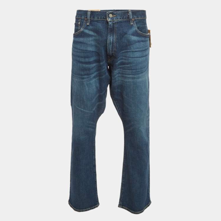 Pre Owned Polo Ralph Lauren Blue Denim Slim Fit Jeans 4XL Waist 42"