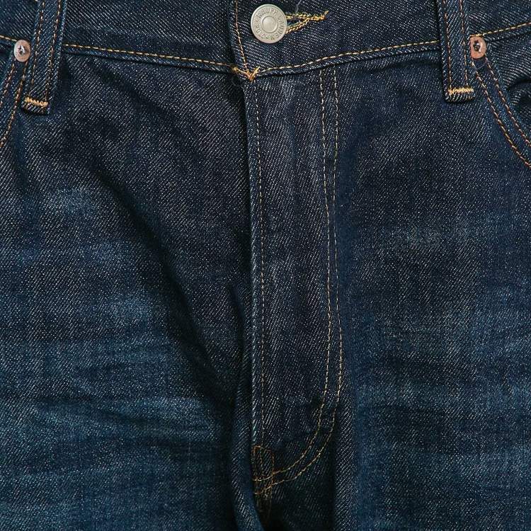 Pre Owned Polo Ralph Lauren Blue Denim Hampton Relax Fit Straight Jeans XXL Waist 38"