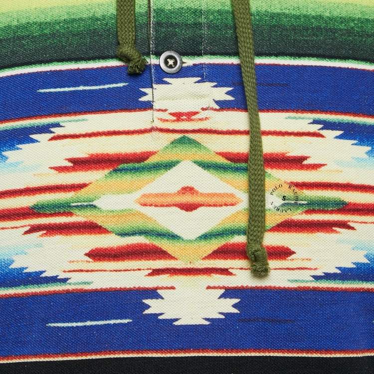 Pre Owned Polo Ralph Lauren Multicolor Printed Cotton Serape Hoodie S