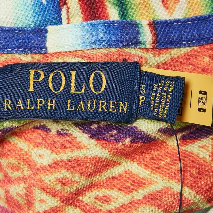 Pre Owned Polo Ralph Lauren Multicolor Printed Cotton Serape Hoodie S
