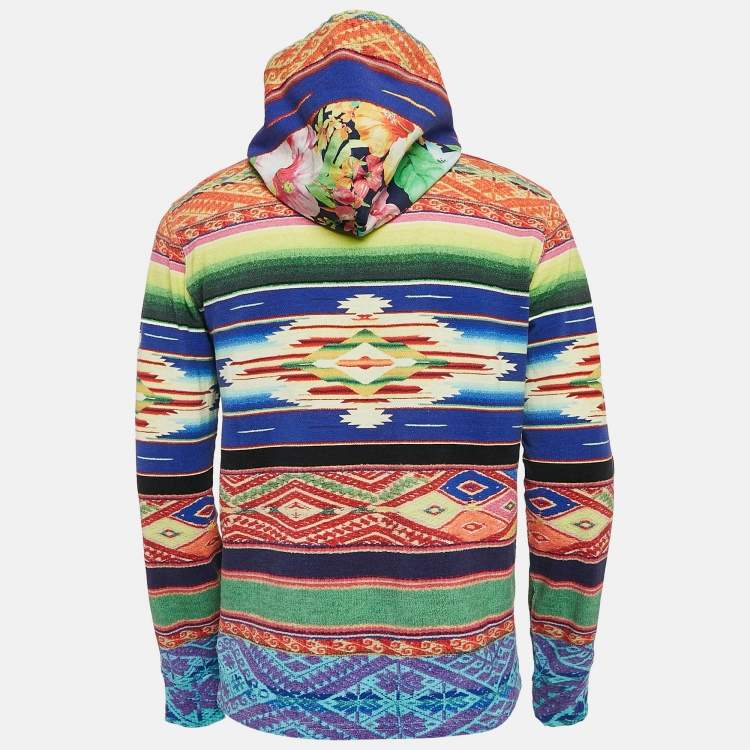 Pre Owned Polo Ralph Lauren Multicolor Printed Cotton Serape Hoodie S
