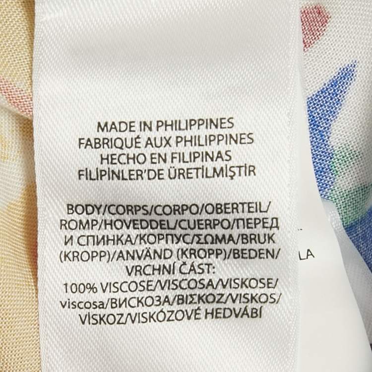 Pre Owned Polo Ralph Lauren Multicolor Floral Print Crepe Shirt M