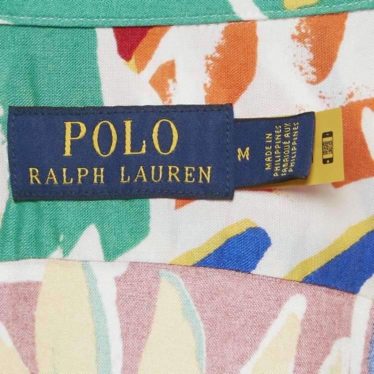 Pre Owned Polo Ralph Lauren Multicolor Floral Print Crepe Shirt M