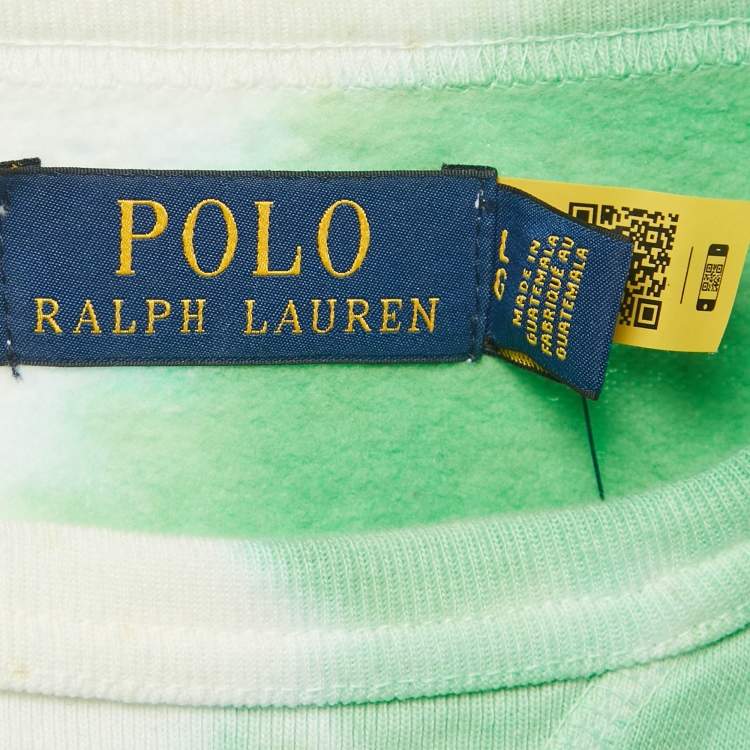 Pre Owned Polo Ralph Lauren Multicolor Tie-Dye Cotton Fleece Sweatshirt L