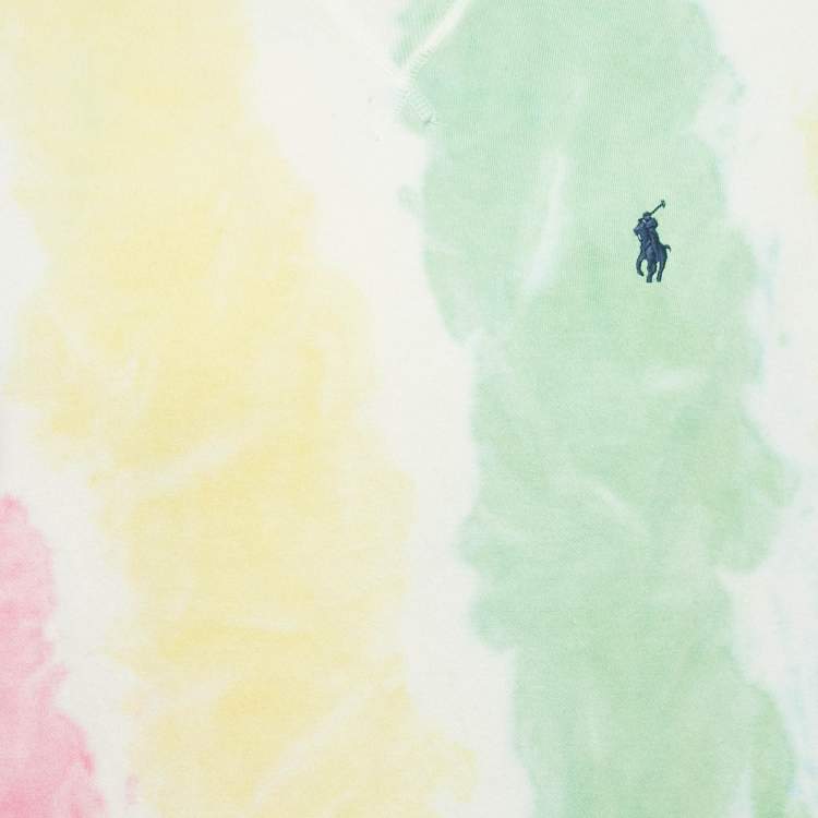 Pre Owned Polo Ralph Lauren Multicolor Tie-Dye Cotton Fleece Sweatshirt L