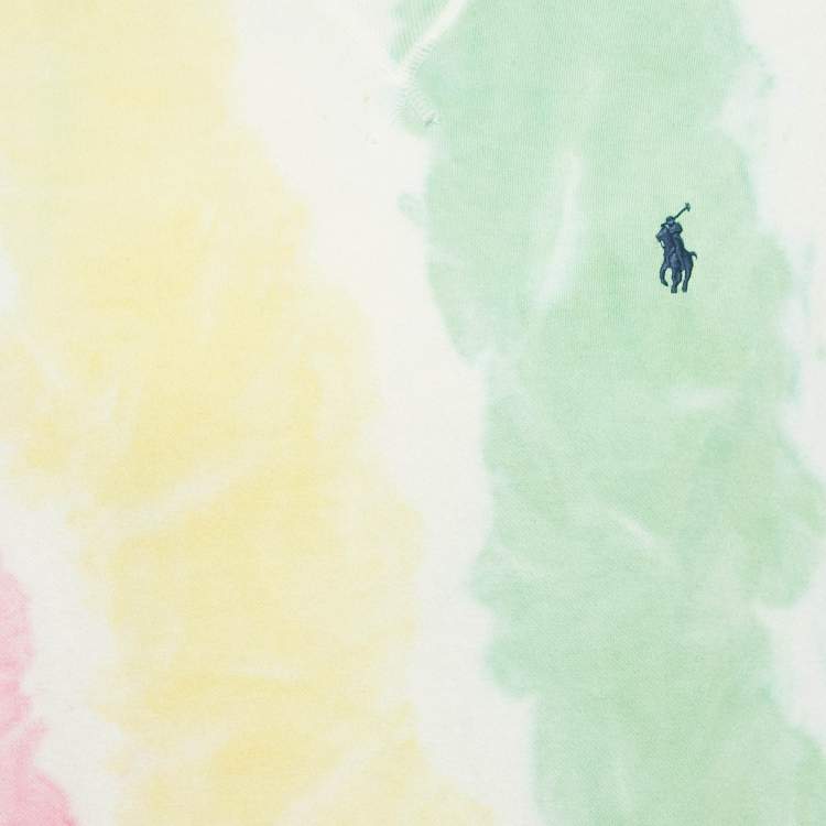 Pre Owned Polo Ralph Lauren Multicolor Tie-Dye Cotton Fleece Sweatshirt S