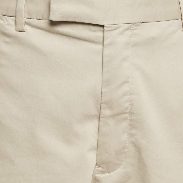 Pre Owned Polo Ralph Lauren Beige Cotton Blend Stretch Straight Fit Shorts L